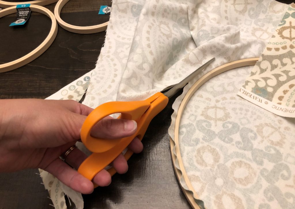Embroidery Hoop Craft How To Cutting Fabric