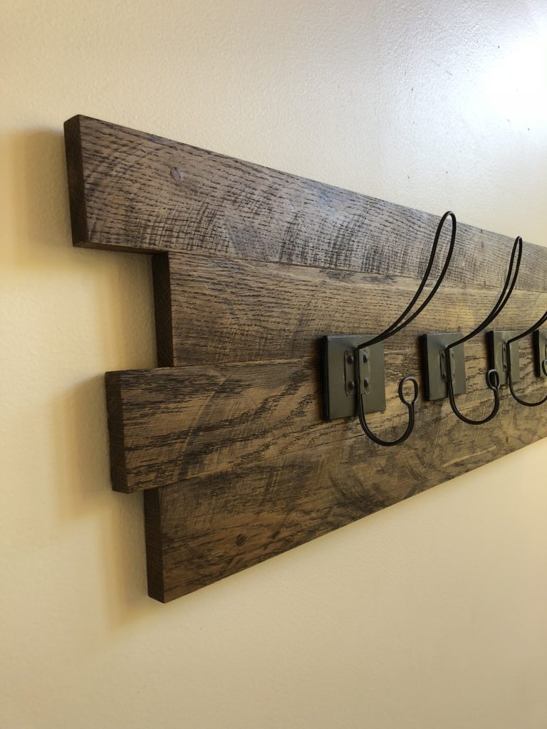 Rustic DIY Wood Coat Key Rack
